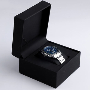 Custom Luxury Black Leatherette <b>Watch</b> Box with Recycled Materials In-Stock <b>Watch</b> <b>Case</b> for Storage & Gift Giving - Product Image 3