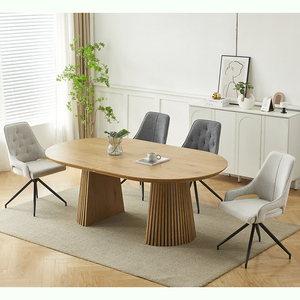 Bàn Phòng Khách Đặt Nhà Hiện Đại Nhà Bếp Bàn Ăn Đặt Gỗ Mở rộng Gỗ Bàn Ăn 6 Chỗ Ngồi - Product Image 2