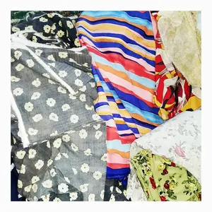 High Quality recycled/eco-friendly Polyester Printed Africa Stock Lot Fabric KG For Skirts