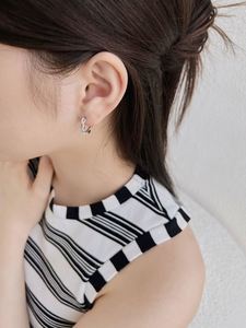 Dylam New Minimalist Design S925 Silver Rhodium 18K Gold Plated Tiny <b>Infinity</b> Symbol Clio on <b>Earrings</b> for Women - Product Image 2