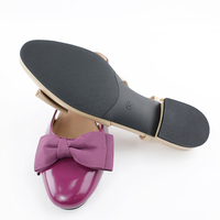 Escarpins personnalisés pour dames Sandales confortables d'été pourpres pour femmes Talon court avec nœud Fermeture Talons bas pour dames