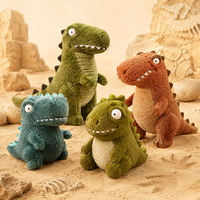 Ensemble de jouets en peluche dinosaures personnalisés, scène de fossile du désert, T-Rex rétro en peluche