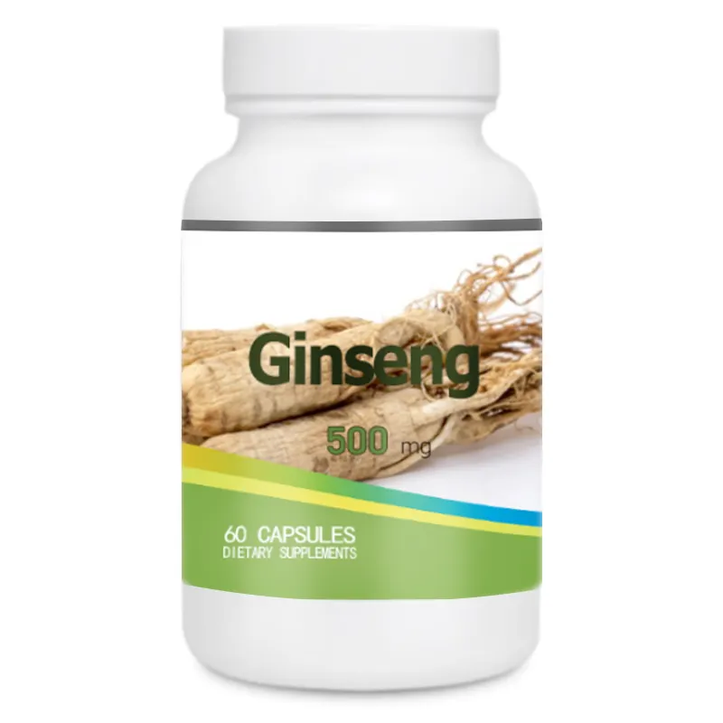 Erkekler ve kadın sağlığı 60 sayısı kore kırmızı Ginseng kökü ekstraktı tozu kırmızı Panax Ginseng kapsül 10% Ginsenosides