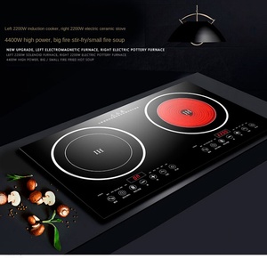 Cuisinière hybride à induction et infrarouge à brûleur unique pour la maison, avec panneau en verre trempé, boîtier en acier inoxydable et fonction Hotpot - Product Image 1