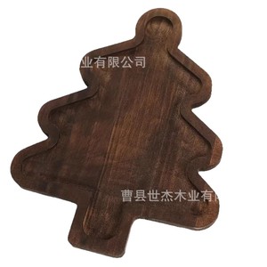 ถาดไม้รูปทรงไม่สมมาตรสำหรับใส่ผลไม้ในวันคริสต์มาส ยี่ห้อ Mu Yujia สำหรับเสิร์ฟของหวานในช่วงเทศกาล - Product Image 5