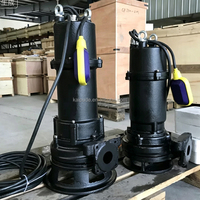 Pompe à eaux usées submersible anti-colmatage à double coupe pour fibres, débris, chiffons, lingettes, couches, avec broyeur MPE100-2M, 1 an, 1000 L/heure
