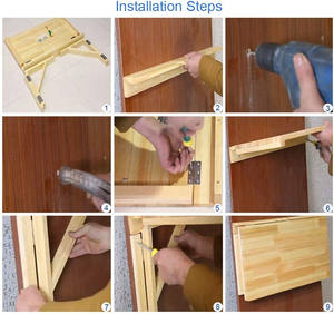 Moderna casa salvaspazio in legno <span class=keywords><strong>a</strong></span> parete <span class=keywords><strong>tavolo</strong></span> pieghevole mensola galleggiante scrivania <span class=keywords><strong>per</strong></span> sala da pranzo <span class=keywords><strong>cucina</strong></span> ufficio - Product Image 5