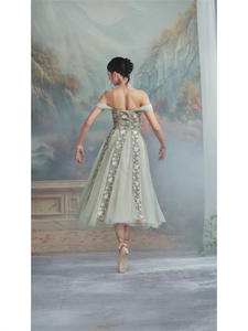 <span class=keywords><strong>ชุด</strong></span>เดรสยาวปานกลางผ้าตาข่ายปะติดปะต่อแบบเปิดไหล่สไตล์เวียดนามคุณภาพสูงสำหรับวันหยุด - Product Image 4