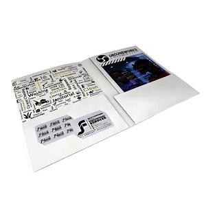 Giá rẻ in tài liệu trình bày <span class=keywords><strong>A4</strong></span> kích thước tông giấy mở rộng tập tin thư mục trắng thư mục với vàng lá Logo - Product Image 4