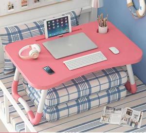 Venta caliente pequeña mesa sobre la cama para computadora portátil tiempo libre comer en camas Escritorio de computadora con mesas de estudio plegables para niños - Product Image 3