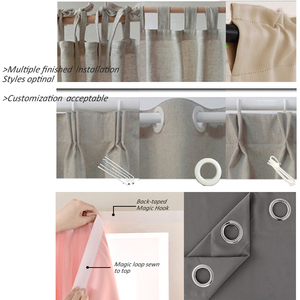 Double Side Biancheria Colorata 100% Blackout Rumore Smorzamento Nessun Rivestimento <span class=keywords><strong>Tenda</strong></span> Della Finestra - Product Image 6