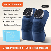 Masseur de jambes entièrement automatique, masseur de mollets par pétrissage avec compresse chaude et massage par compression, recharge USB