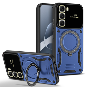 Étui de téléphone Africa Transsion pour Tecno Spark 20 10 Pro 20C 10C Pop 8 7Pro, coque magnétique en TPU+PC avec béquille métallique réglable - Product Image 1