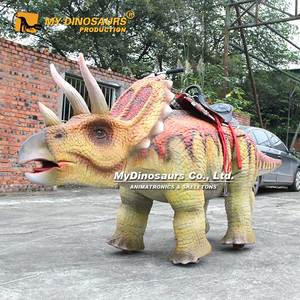 MY Dino DR027 Manège pour enfants dans les centres commerciaux, dinosaure animatronique marchant, tricératops - Product Image 3
