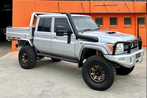 ชุดดำน้ำสแตนเลสสตีล304 4 "สีดำเงาเหมาะสำหรับ <span class=keywords><strong>Toyota</strong></span> Landcruiser 70 76 78 79ซีรีส์อุปกรณ์4X4 <span class=keywords><strong>4WD</strong></span> - Product Image 4