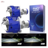 ODM Auto Lighting System Led Projector Bi Laser Lentille Led High Low Beam 140w Luz Proyector Turboes Car Led Phares C-P40L