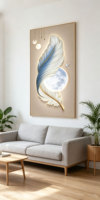 Peinture murale décorative illuminée de luxe moderne de grande taille pour entrée, salon, couloir, hôtel, bureau