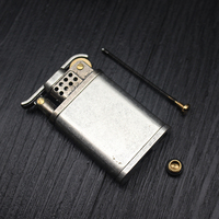 Allume-cigare pour hommes en alliage de Zinc de Style rétro vintage coupe-vent essence kérosène carburant roulant meules silex Gadget