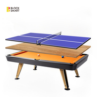 Table de billard personnalisée 5ft 6ft, directement de l'usine, multifonction 3 en 1 : billard, tennis de table, table à manger pour l'intérieur