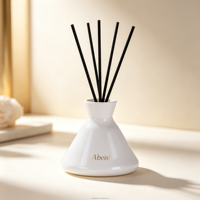 Diffuseur de parfum en verre conique moderne, coloré et transparent, avec logo personnalisé pour la décoration intérieure de table et de la maison