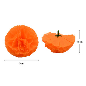 Flores Artificiales de Seda, Color Naranja, de 7cm, para Decoración Festiva, de Pared o Escritorio, Dongchen Arts Crafts - Product Image 5