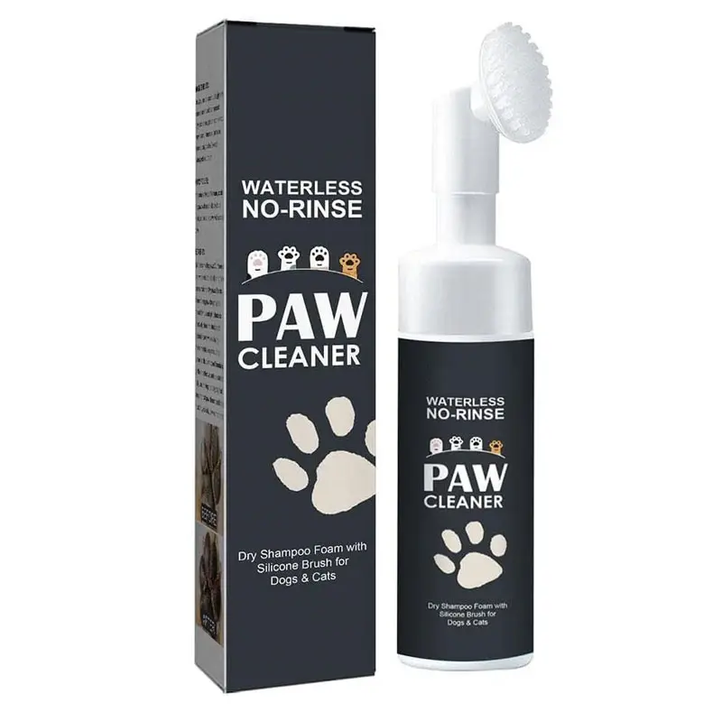 Pet Paw Cleaner Waterloze No-Spoel Paw Cleaner Droog Shampoo Schuim Met Siliconen Borstel Voor Honden/Katten