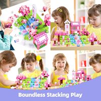 200 pièces Blocs de construction magnétiques Dream House, jouets en cubes de plastique pour enfants 3+, ensemble de construction magnétique inspiré du jeu de construction