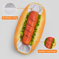 Costume amusant en forme de hamburger et hot-dog pour animaux de compagnie, vêtements d'Halloween en coton uni pour chiots, collection automne