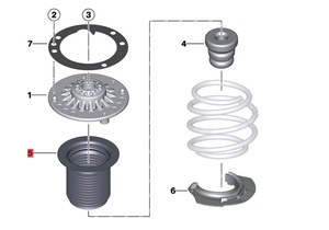 Upper <strong>Coil</strong> <strong>Spring</strong> <strong>Rubber</strong> <strong>Pad</strong> Mount FORBMW 1 Series F40 MINI <strong>Buffer</strong> Block OEM 31316860787 31306791712 - Product Image 4