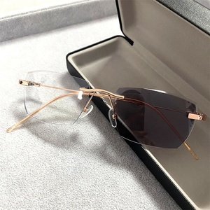 Lentilles photochromiques sans monture rectangle alliage argent or noir lunett photogray <span class=keywords><strong>antireflet</strong></span> femmes dames lunettes à changement de couleur - Product Image 6