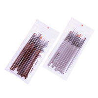 Lot de 9 stylos professionnels japonais en poils synthétiques pour nail art, pour la photothérapie et le traçage de lignes, idéal pour les débutants et la manucure DIY à domicile
