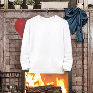 Sudadera con Capucha y Suéter para Hombre, 100% Algodón, Transpirable, Talla Grande, Cuello Redondo, Estampado de Burbujas - Product Image 2