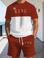 T-shirt décontracté pour homme, coupe ample, col rond, manches courtes, imprimé numérique 3D, polyester 220 g/m²