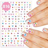 Mode PVC époxy autocollant 3D amovible pour les filles bricolage gemme ongles et boucle d'oreille décoration personnalisable