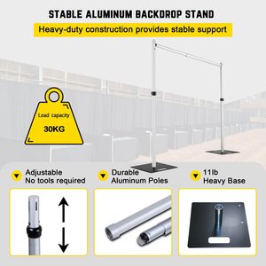 عارضة عالية الجودة للأنابيب والستائر مع أقفال احتكاك مجموعة أنابيب محمولة وخلفية ستارة - Product Image 4