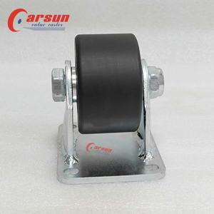 Roulettes pour équipements lourds, roue en nylon MC de 3,2 pouces, plaque rigide, roulettes fixes en acier personnalisables OEM, roulement à billes, bande de roulement extra dure - Product Image 3