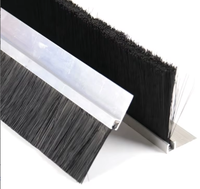 Bande d'étanchéité inférieure de porte en aluminium insonorisante, brosse d'isolation phonique et contre les intempéries pour portes coulissantes d'hôtels et de bureaux