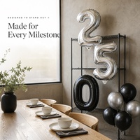 Ballons en aluminium de 32 pouces, chiffres 0 1 2 3 4 5 6 7 8 9, ensemble de ballons en aluminium à l'hélium, fournitures de décoration pour mariage, anniversaire, fête, ballons numérotés
