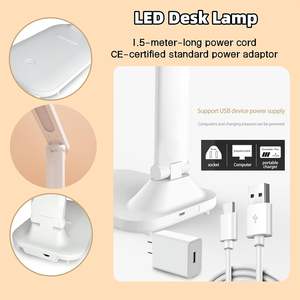 Wholesale USB Touch Dimmable LED Night Light <b>Desk</b> Lamp <b>Folding</b> Table Minimalist White for Eye Student Dormitory Reading - Product Image 4