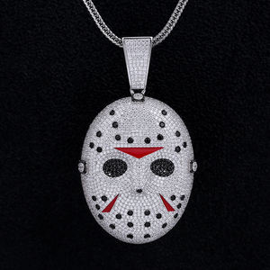 Pendentif Masque de Jason Voorhees KRKC, Cadeau d'Halloween Horreur Effrayant, Charmes d'Halloween pour Enfants, Pendentifs Squelette - Product Image 1