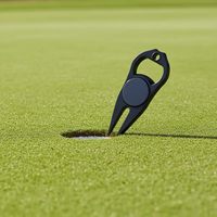Outil de réparation de divots de golf en métal personnalisé, impression UV laser émaillée avec marqueur de balle magnétique, accessoire de golf