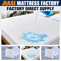 Housse de drap-housse élastique en coton éponge sur mesure OEM, insonorisée, lavable en machine, avec protège-matelas imperméable en TPU