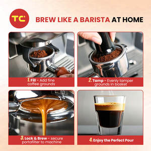 54mm Bottomless Portafilter, Compatible with <strong>Brevilles</strong> <strong>Baristas</strong> <strong>Express</strong>/Pro/Touch/Bambino Plus/Infuser, 16-18g Filter Basket - Product Image 6
