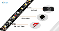 Bande lumineuse LED numérique RGBW 16 bits UCS8904, 24V, 96 LED, pour éclairage de scène, décoration architecturale et commerciale