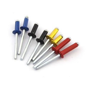Rivets aveugles à tête ronde en alliage d'aluminium 5056 6061 7075 de 3,2 mm et 4,8 mm, anodisés bleus, noirs, rouges, jaunes, rivets populaires, DIN 7337 a - Product Image 1