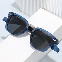 Lunettes de soleil carrées en acétate pour hommes MS 3015S, monture chic, branches minimalistes, texture raffinée, design audacieux et élégant, protection UV400