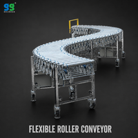 Convoyeur à rouleaux télescopique électrique automatique GOLDGUN, flexible et à alimentation par gravité, avec conception de convoyeur à rouleaux motorisé