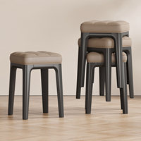 Sillas de Comedor Nórdicas Minimalistas de Lujo Moderno, de Madera Maciza, 2, 4, 6, 8, 10 Plazas, Muebles de Cocina y Hotel, Diseño Apilable en Cuero Negro