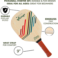 Pagaie de Pickleball en bois personnalisable avec un coussin d'amortissement d'excellente adhérence pour un meilleur contrôle de l'équilibre et une puissance de frappe