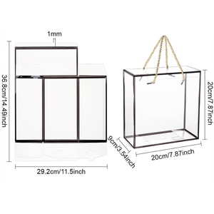 Hình chữ nhật gấp bao bì rõ ràng <span class=keywords><strong>PVC</strong></span> Hộp Quà Tặng di động trong suốt PP Pet vuông <span class=keywords><strong>PVC</strong></span> rõ ràng hộp cho quà tặng - Product Image 2